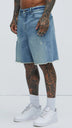 Modern Relaxed Denim Shorts - M Blue