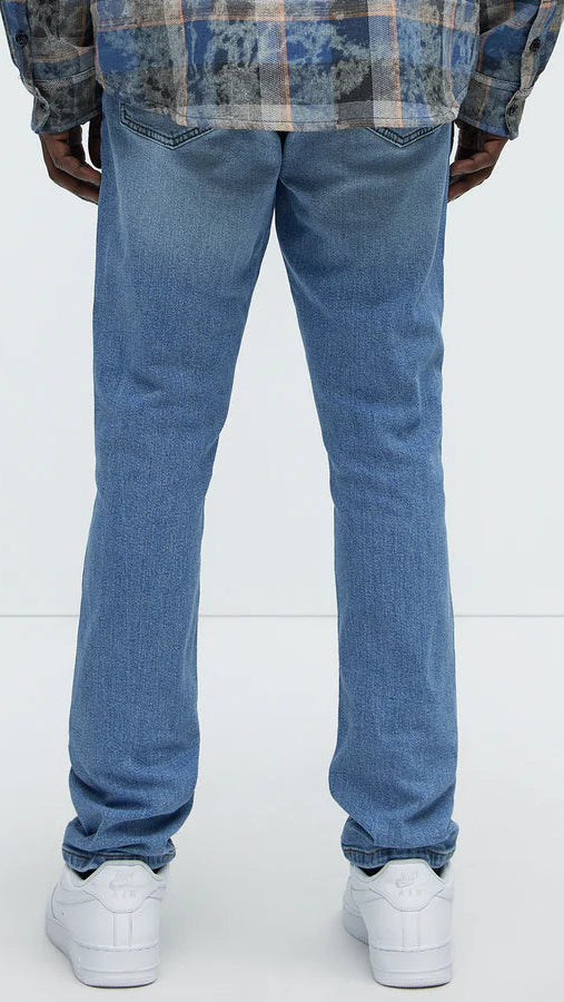 Press Distressed Jeans - V Blue