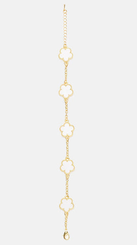 Clover Bracelet - White
