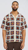 Mosaic Tile Crochet Shirt - Multi