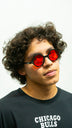 Rave Hexagon Sunglasses - Red
