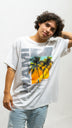 Palm Escape Graphic Tee - White