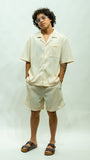 Resort Ribbon Short Set - Cream