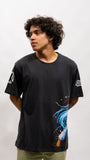 Dragon Flame Graphic Tee - Black