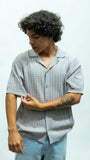 Micro Check Shirt - Grey