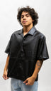 Faux Leather Shirt - Black