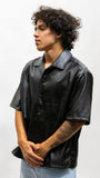 Faux Leather Shirt - Black