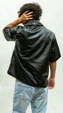 Faux Leather Shirt - Black