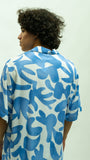 Wave Print Shirt - Blue