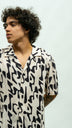 Brushstroke Print Shirt - Cream