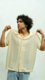 Textured Knit Shirt - Cream