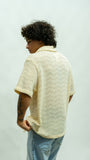 Textured Knit Shirt - Cream