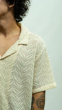 Textured Knit Shirt - Cream