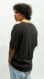 Vertical Stripe Knit Polo - Black/Tan