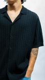 Micro Check Shirt - Black