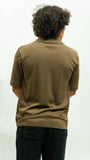Vertical Panel Knit Shirt - Tan
