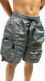 Reflective Cargo Shorts - Grey