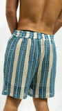 Stripe Drawstring Shorts - Blue