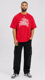To Heaven Oversized Tee - Red