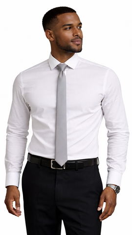 Harvey Thin Tie - L Grey