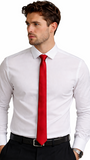 Harvey Thin Tie - Red