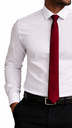 Harvey Thin Tie - Wine Red