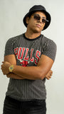 Stripe Bulls Tee - Black
