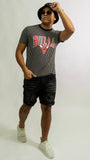 Stripe Bulls Tee - Black