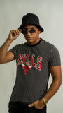 Stripe Bulls Tee - Black